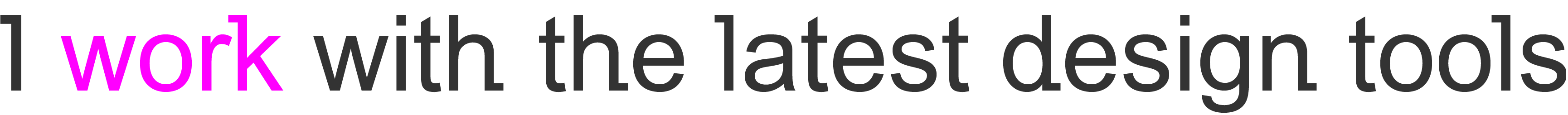 I work with the latest design tools